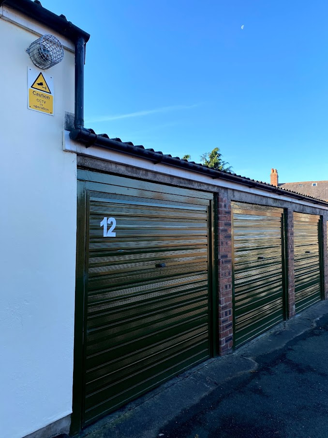 a row of lock up garages